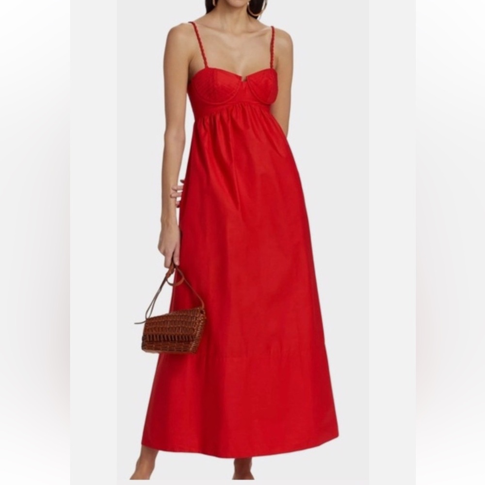 FARM Rio Red Cotton Maxi Dress